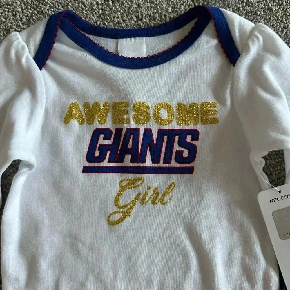 Infant Girls Size 6-9 Months‎ New York Giants Onesie/Pants